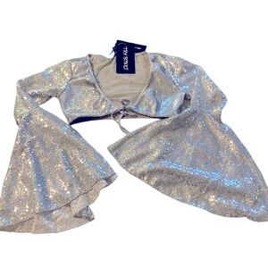 Dolls kill x Club Exx kinetic feel Sequin Crop Top size XS